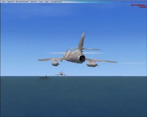 Patrouille de Super-Etendards + appontage sur le Clémenceau