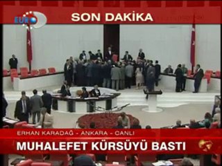 Chp ve Mhp li Milletvekilleri Kürsüye Yürüdü