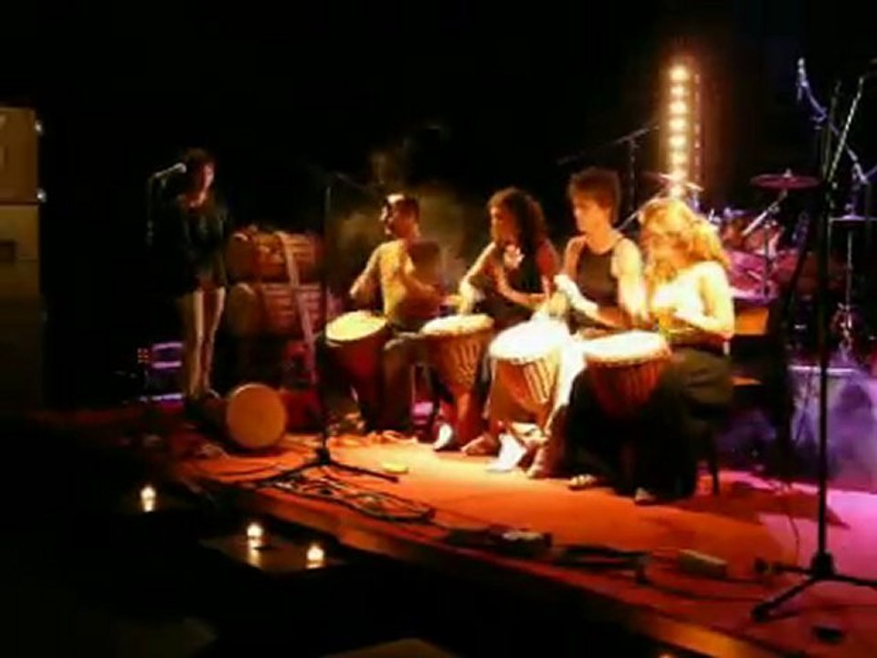 cours de percussions à l'atelier rock de Huy
