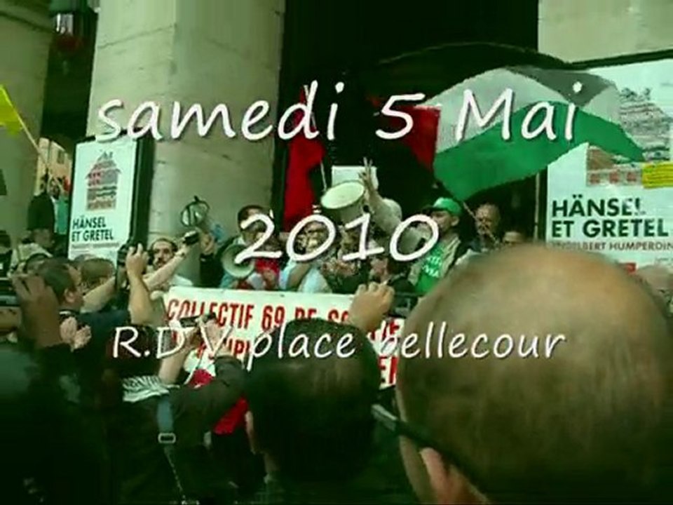 manif palestine  à LYON proch,samedi 5 mai 10(pl.belcour,15H