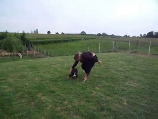 Bones apprend déjà à se promener avec Maman