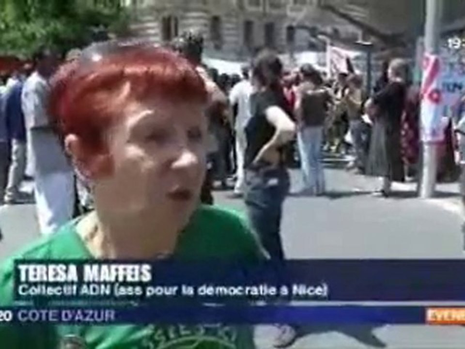 France3-Nice-31mai-Arrivée de la marche des sans-papiers