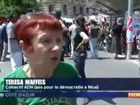 France3-Nice-31mai-Arrivée de la marche des sans-papiers