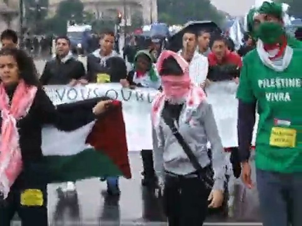Manifestation des jeunes pro-palestiniens à Paris
