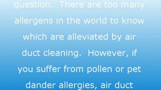 Duct Cleaning Seattle - Allergies?