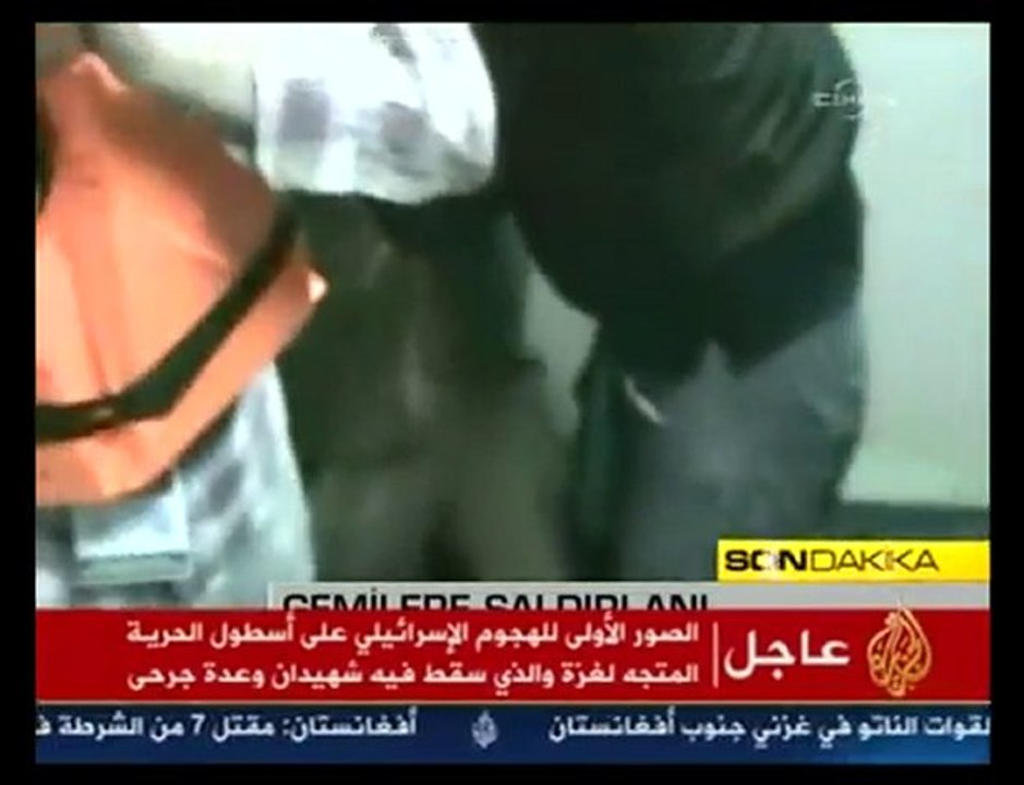 Bateau Turc attaqué par des terroristes Israélieen live HD