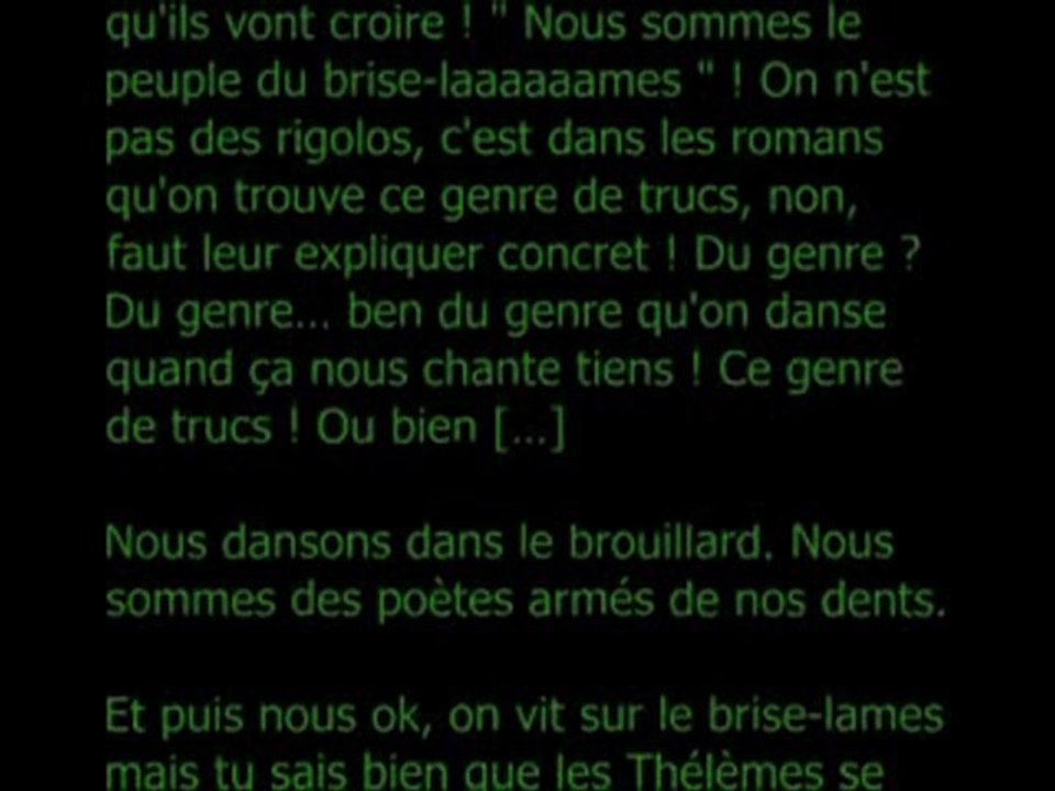 Juliette Mézenc "le journal du brise-lames" (extrait 1)