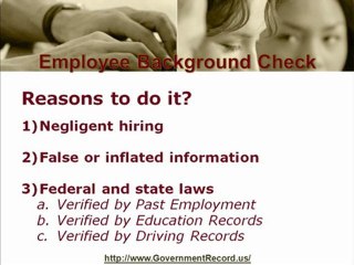 Employee Background Check