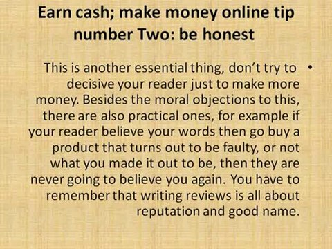 Earn Cash Make Money Online: Write Product Reviews