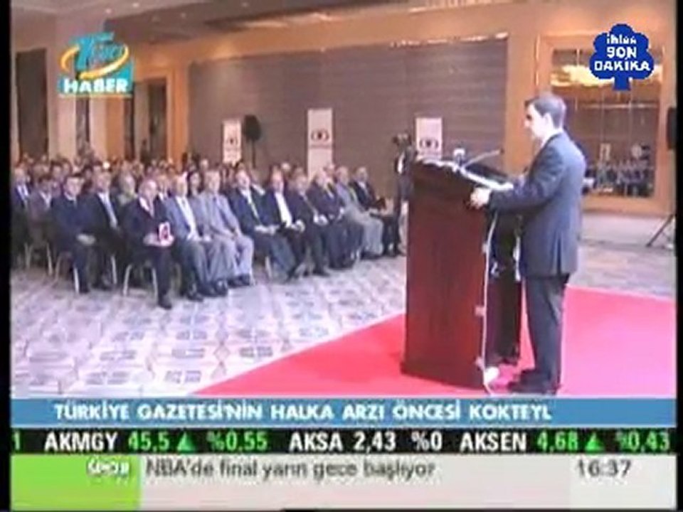 Türkiye Gazetesi Halka Arz Özel Kokteyl görüntü