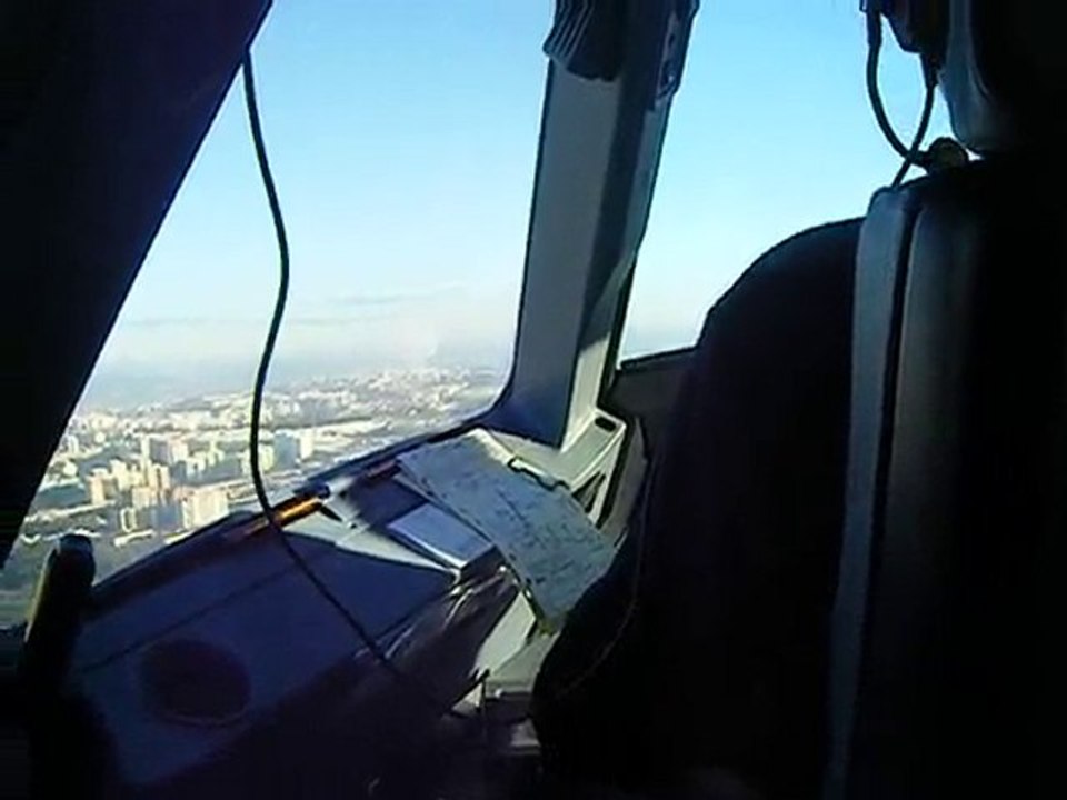Atterrissage dans le cockpit d'un A321