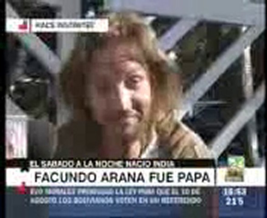 Nacio India, la hija de Facundo Arana y Maria Susini