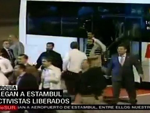 Llegan a Estambul unos 500 activistas de Flotilla de la Libe