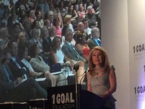 Η κ. Μαριάννα Βαρδινογιάννη στην εκδήλωση 1 GOAL