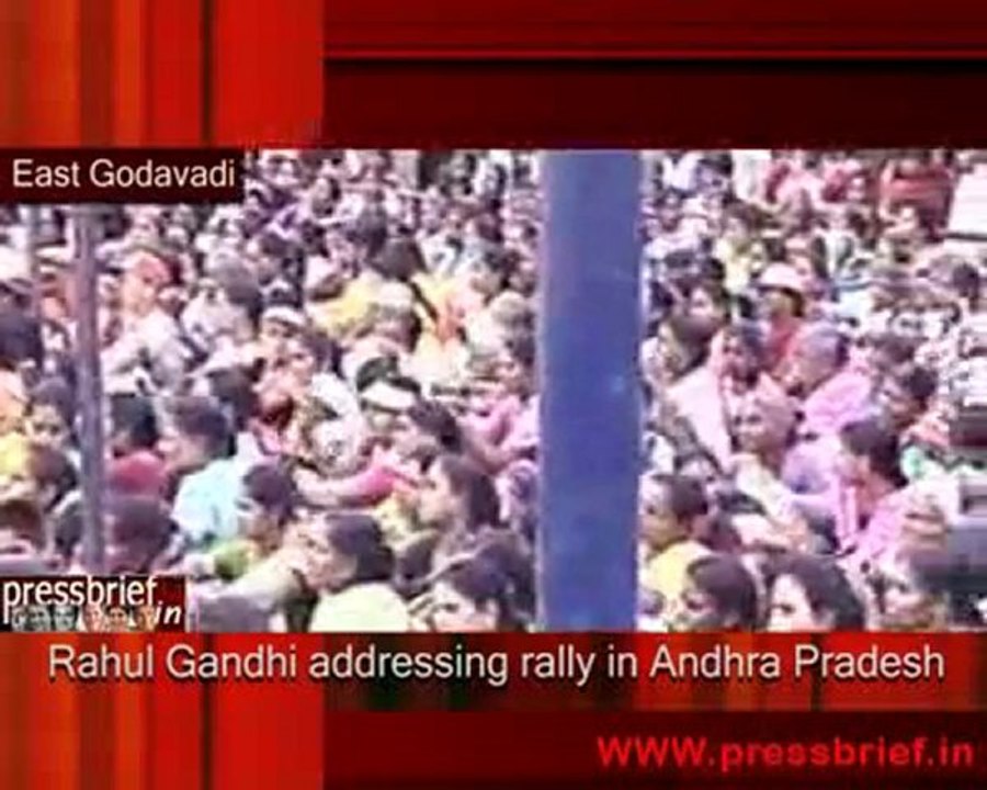 rahul gandhi addressing rally in east godavadi 16th april 20