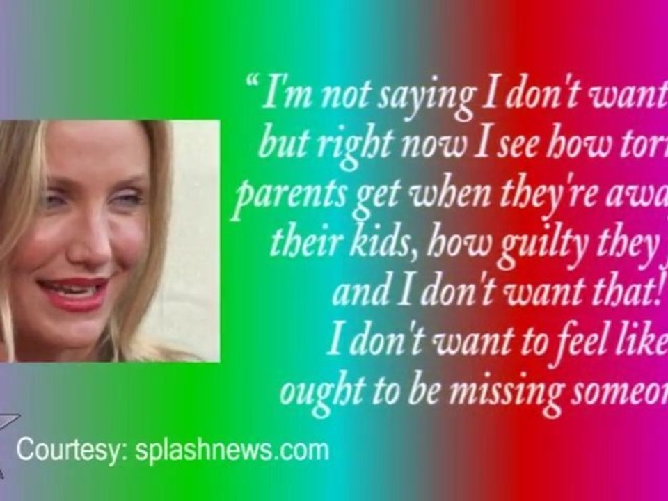 Cameron Diaz's Kid Phobia!!
