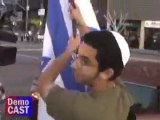 los angeles:1 heros juif face a 100 manifestants pro hamas!