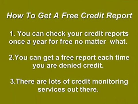 Credit Report Monitoring Services