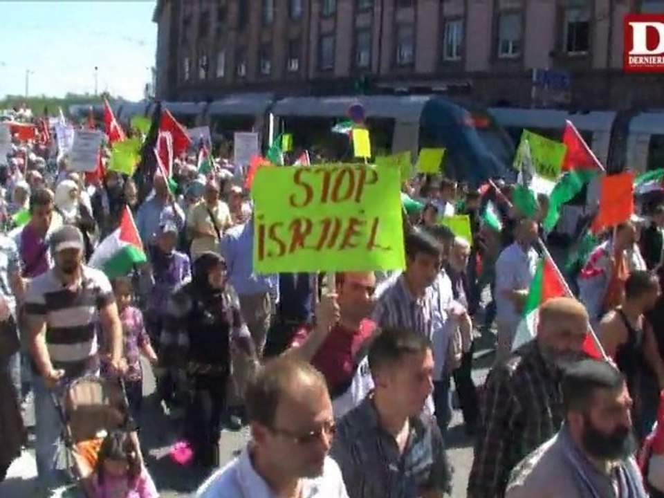 Manifestation pro-Palestinienne dans les rues de Strasbourg