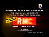 Coupe du Monde de la FIFA 2010: Tous les matchs sur RMC