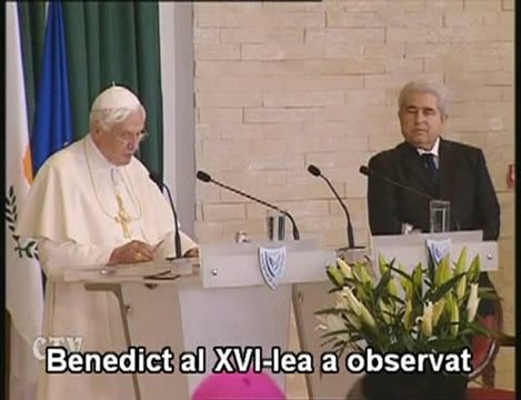 Benedict al XVI-lea: Cipru, răscruce de culturi şi religii