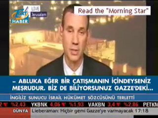 ingiliz sunucu israil hükümet sözcüsünü terletdi