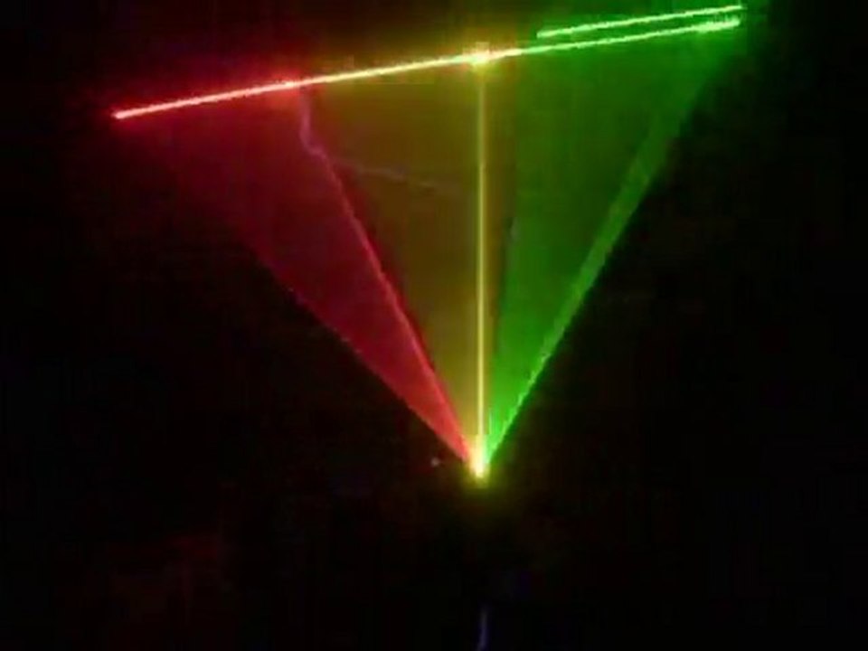 test du lasere en couleur avant une plus belle video