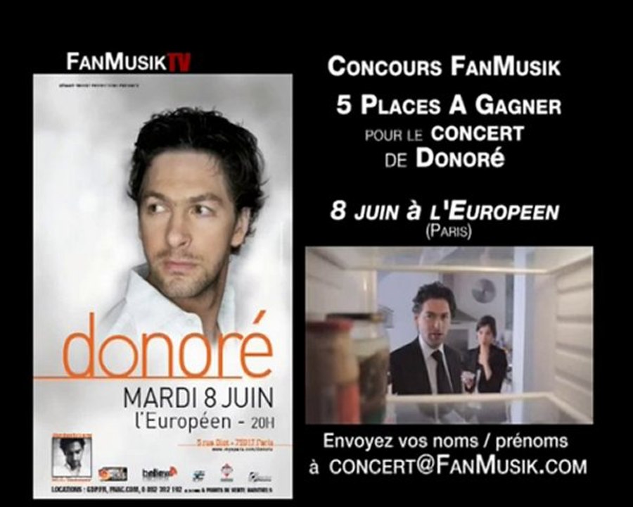 [Concours FanMusikTV]  Donoré en concert le 8 juin, 5 places