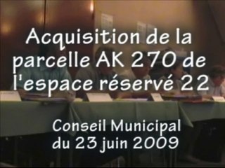 Acquisition parcelle AK270 juin 2009