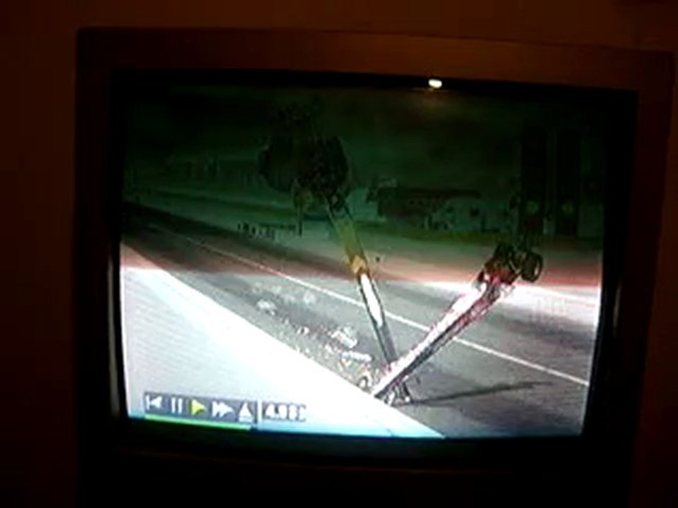 Big crash between Scott Kallita and Tony Schumacher