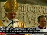 Ratzinger: ocupación israelí es una injusta política impu