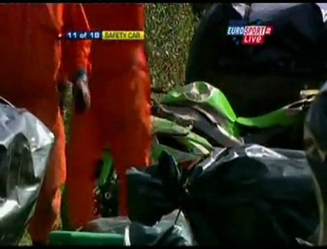 Motorbike Crash Sends Guy Flying