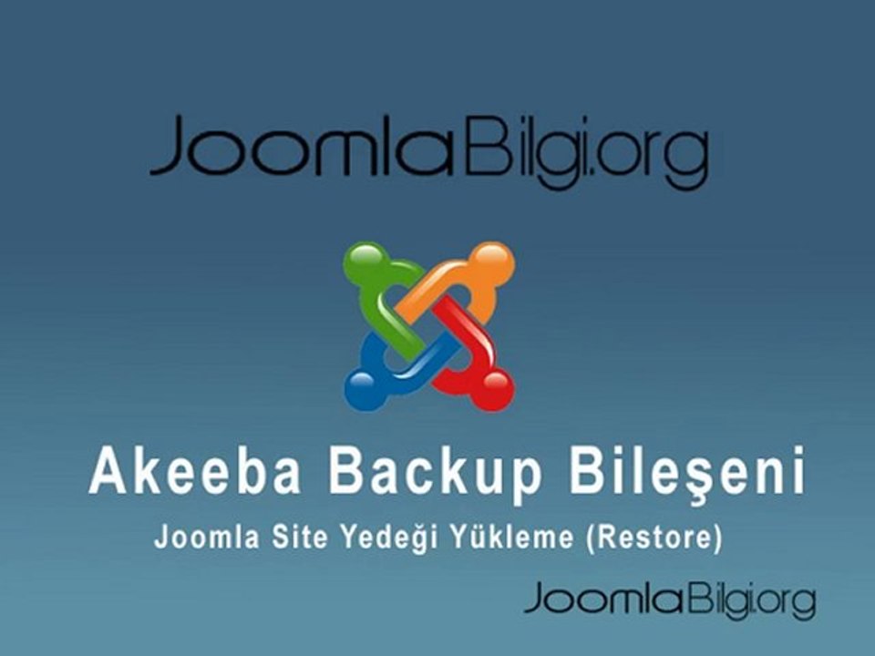 Akeeba Backup ile Joomla Yedek Geri Nasıl Yüklenir