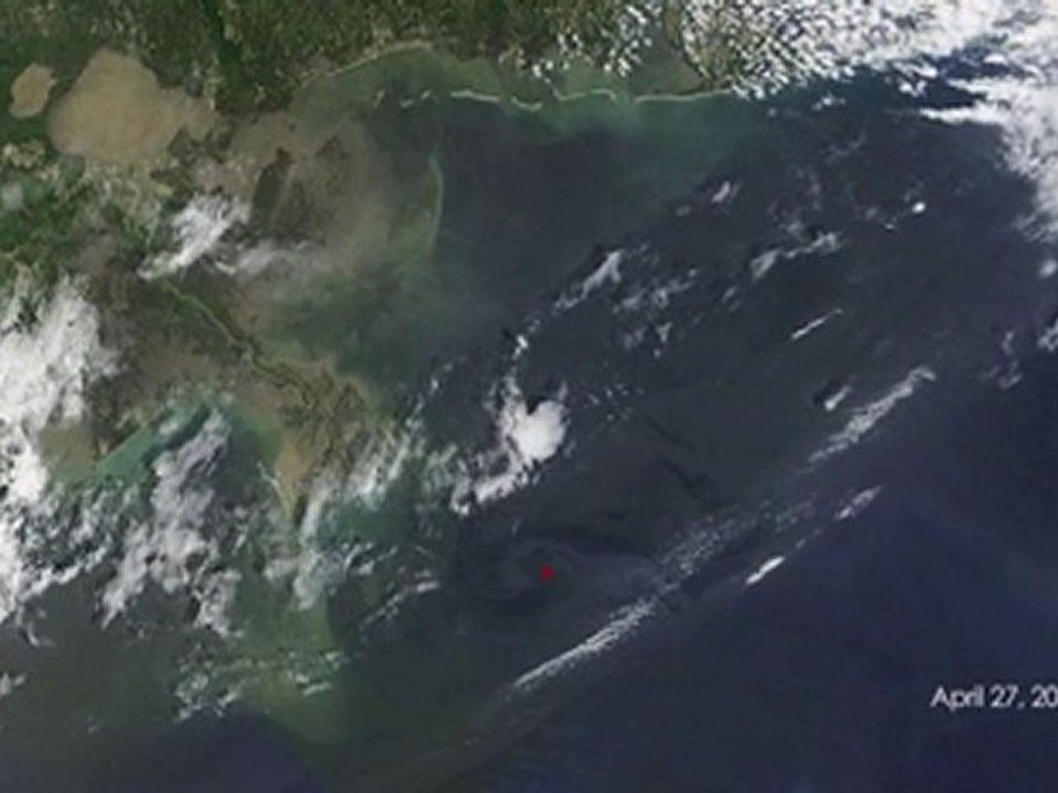 marée noire USA vue d'un satellite