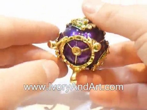 Jewelery Box - Faberge Egg Design Royal Purple