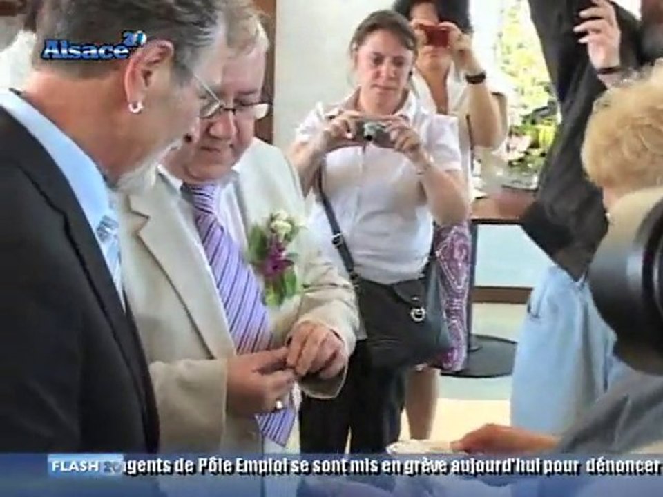 Jean-Claude et Paul, pacsés à la mairie ! (Schiltigheim)