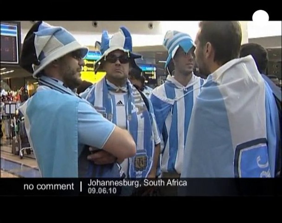 World cup : fans arrivals at Johannesburg... - no comment