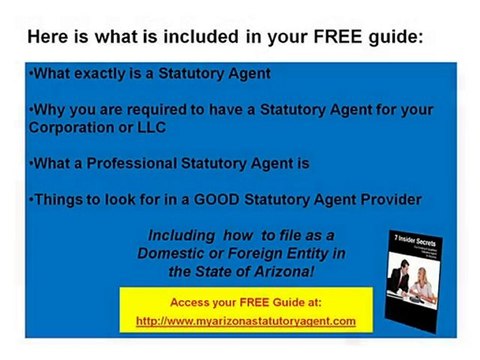 Arizona Statutory Agent: Find An Arizona Statutory Agent