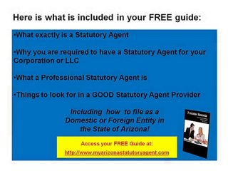 Arizona Statutory Agent: Find An Arizona Statutory Agent