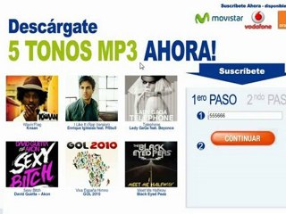Descarga 5 Tonos MP3 Gratis (SOLO España)