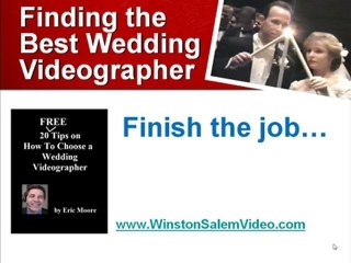 What if the wedding video videographer camera breaks down?