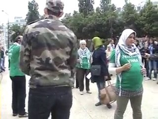 gaza - Checkpoint à Paris reconstitution europalestine