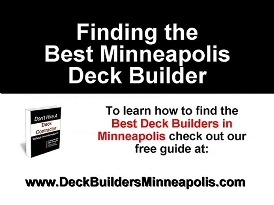 Deck Builders Minneapolis - Buyers Guide, Don't Get Ripped