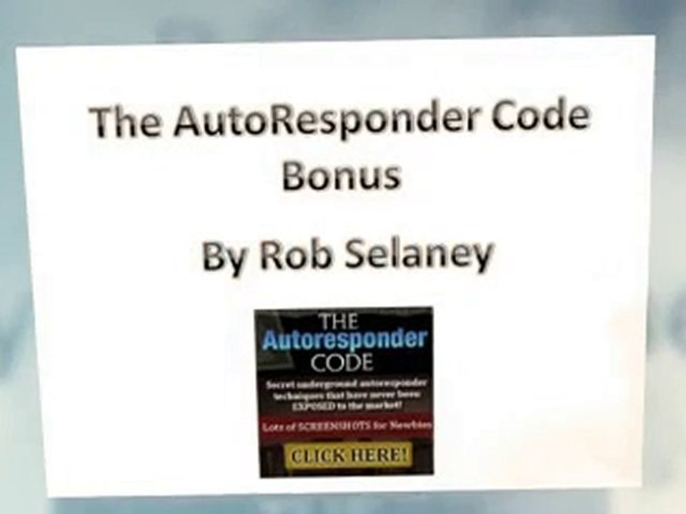 The AutoResponder Code Bonus