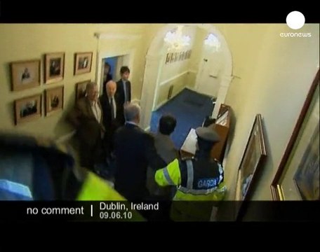 demonstration in Dublin during a visit by... - no comment