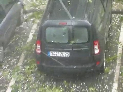 tempête de grêle sur Montbéliard (25200) juin 2010