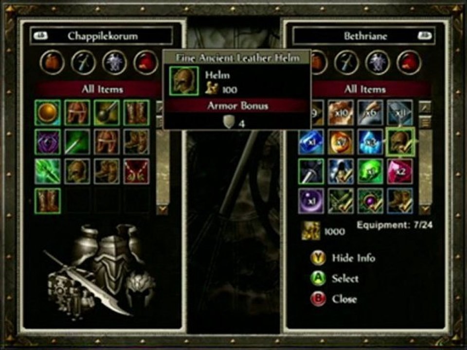 Puzzle Quest 2 - Buying Armor Gameplay
