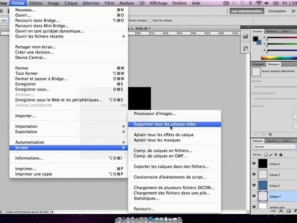 [Photoshop CS5] Supprimer les Calques vides