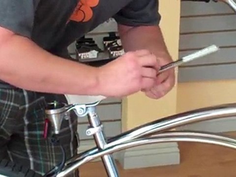Changing the seat on a beach cruiser bicycle
