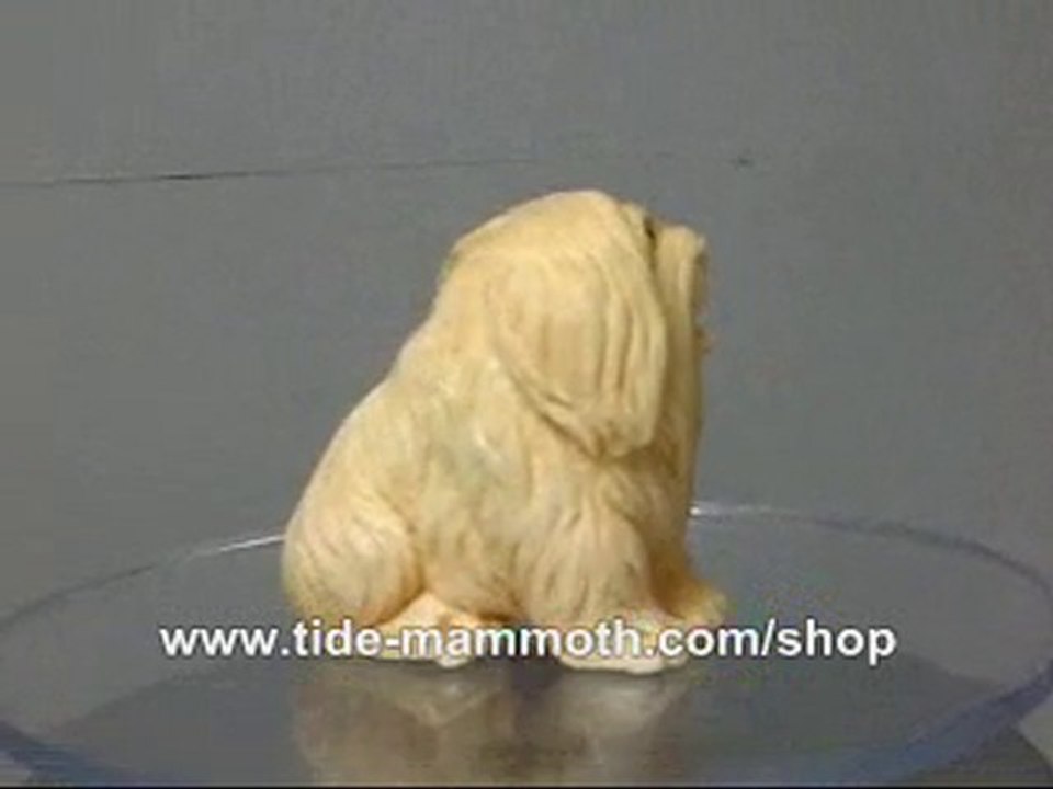 mammoth ivory animal netsuke Crouching Dog N3014